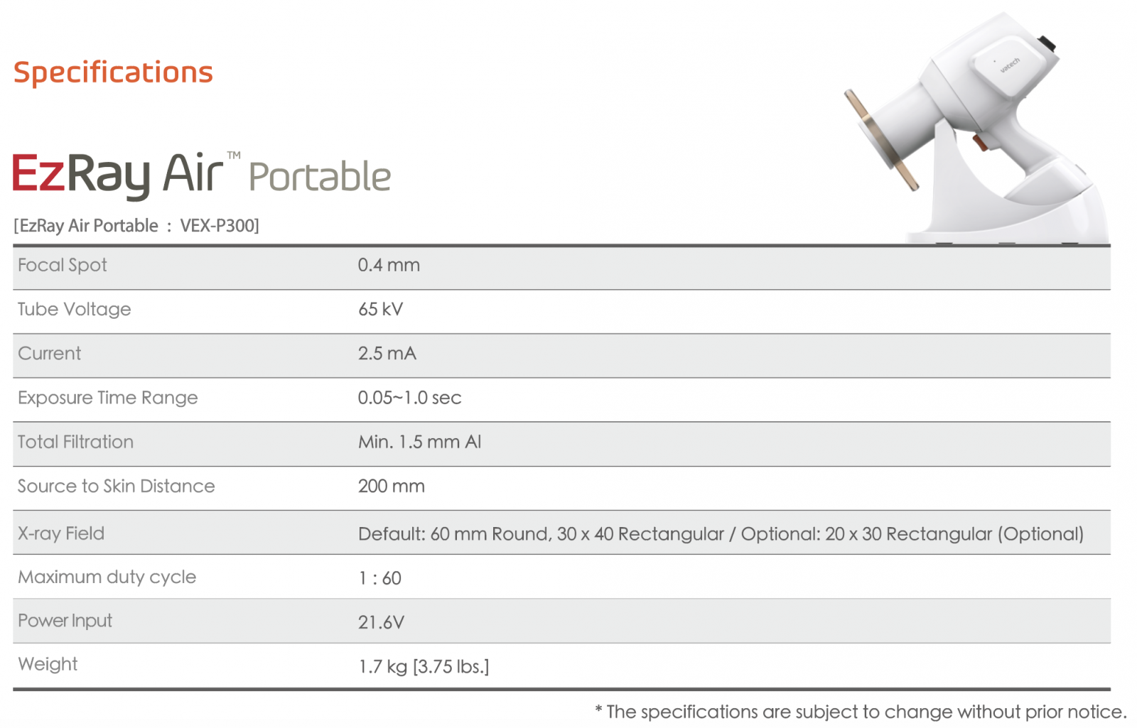 EzRay Air Portable